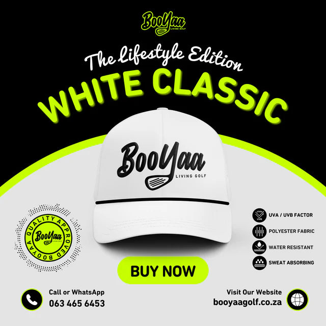 BooYaa Golf Cap | WHITE CLASSIC - Golf Society