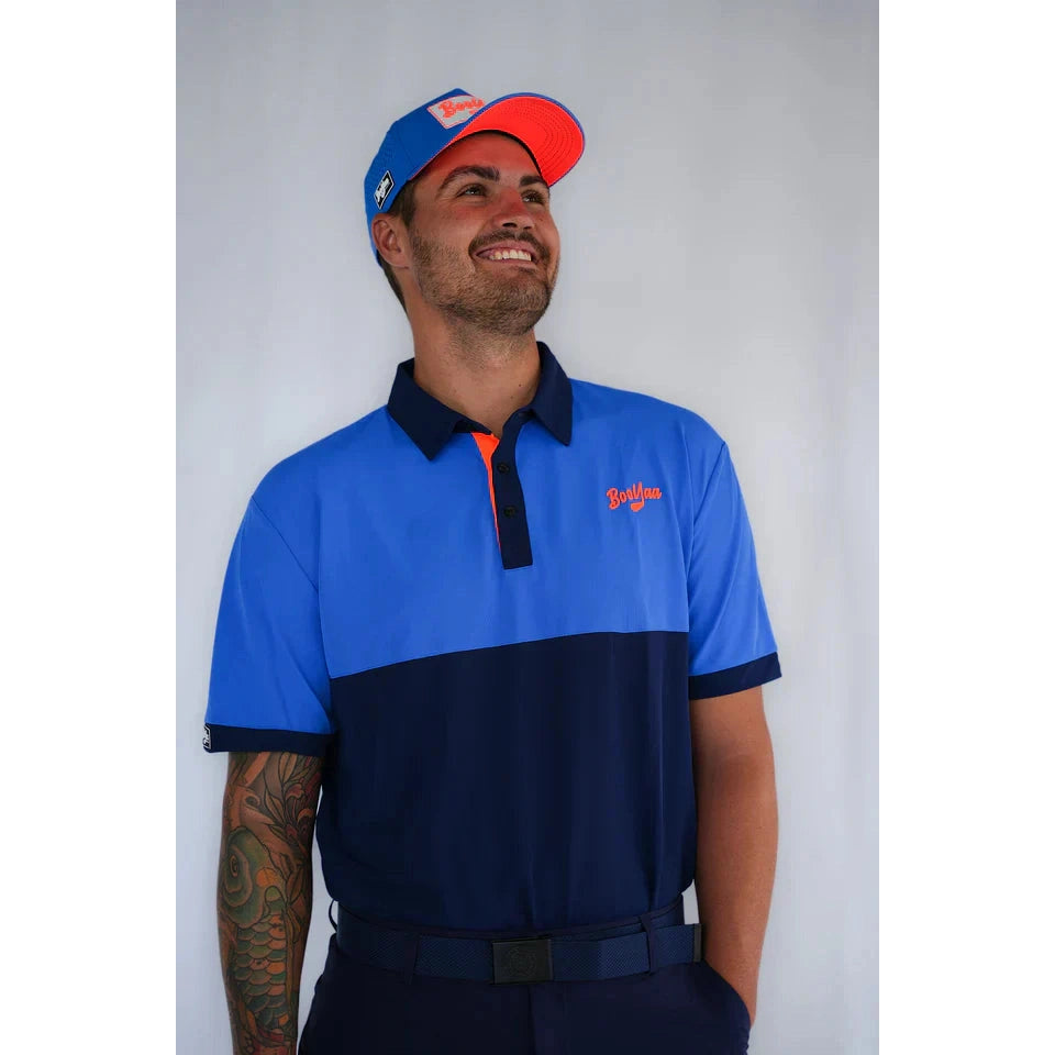 CAPTAINS BLUE - XI Premium Golf Shirt - Golf Society