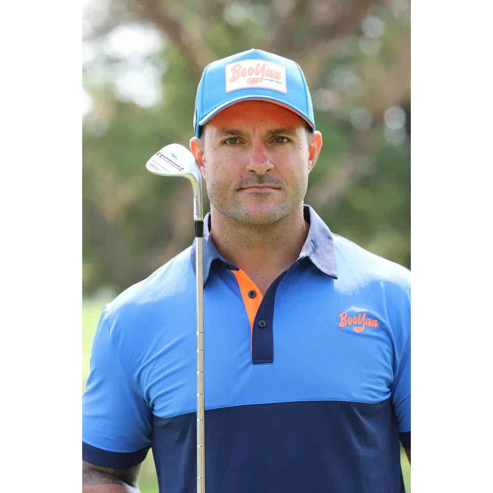 CAPTAINS BLUE - XI Premium Golf Shirt - Golf Society