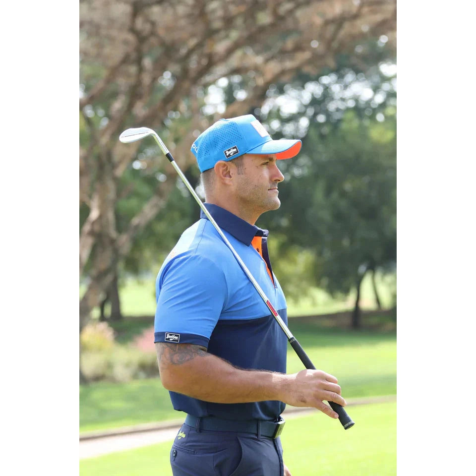 CAPTAINS BLUE - XI Premium Golf Shirt - Golf Society