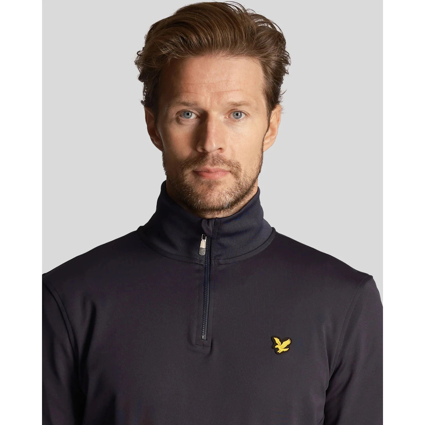 Lyle & Scott Performance Golf 1/4 Zip Midlayer - Dark Navy - Breathable & Durable - Golf Society