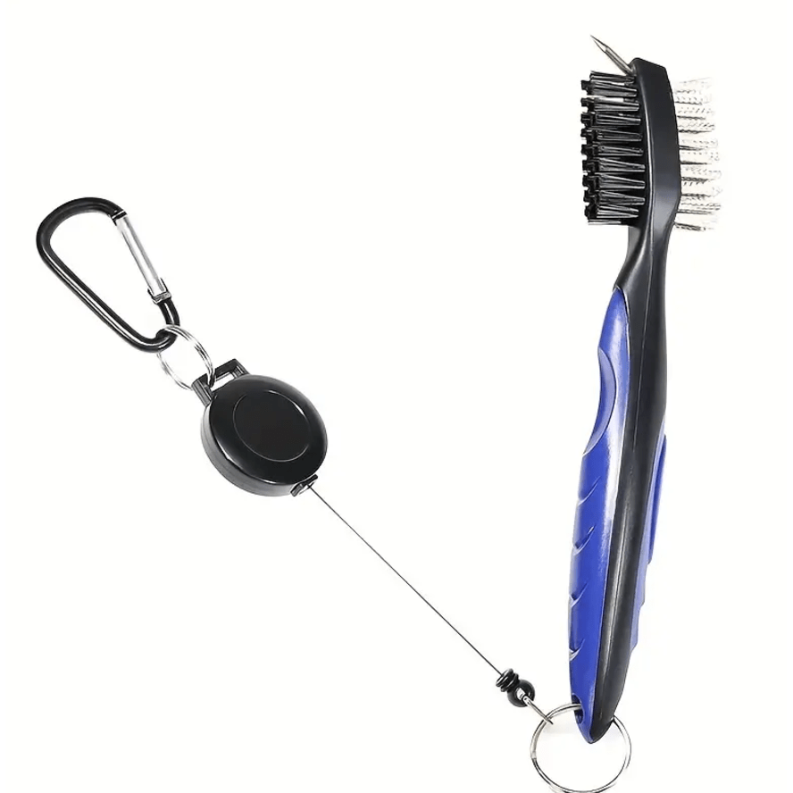 Dual-Sided Portable Golf Groove Cleaning Brush - Essential for Ball Spin & Accuracy - Golf Society