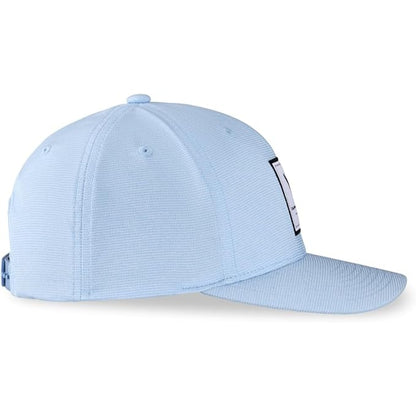 Callaway - Rutherford Collection headwear, blue FLEXFIT snapback with moisture wicking fabric and logo patch.