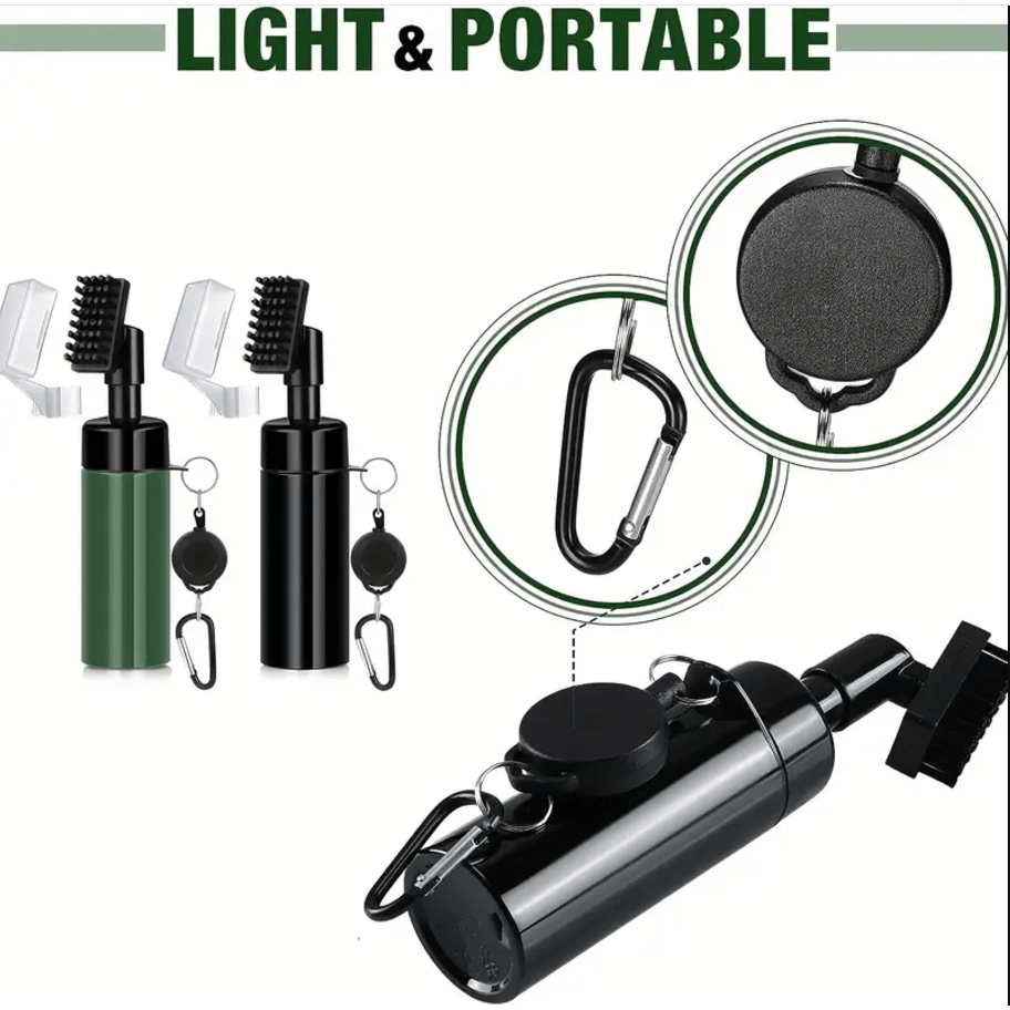 Golf Club Cleaning Brush - Portable, Spray Water Brush for Easy and Effective Cleaning - Golf Society