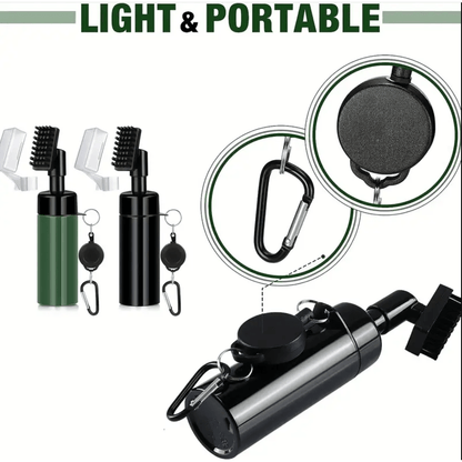 Golf Club Cleaning Brush - Portable, Spray Water Brush for Easy and Effective Cleaning - Golf Society