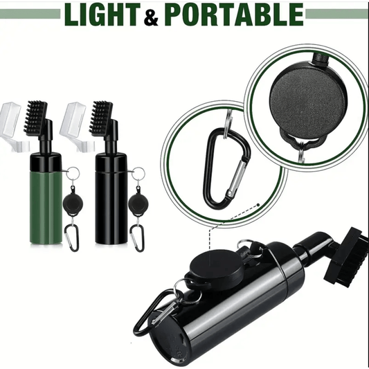 Golf Club Cleaning Brush - Portable, Spray Water Brush for Easy and Effective Cleaning - Golf Society