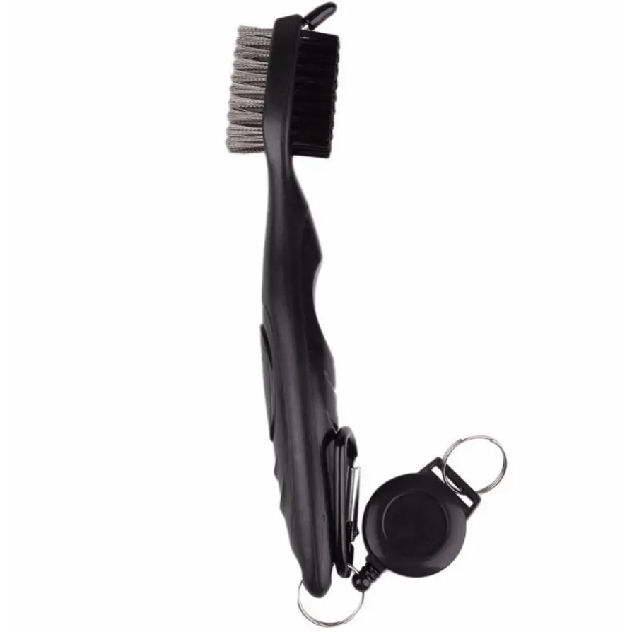 Dual-Sided Portable Golf Groove Cleaning Brush - Essential for Ball Spin & Accuracy - Golf Society