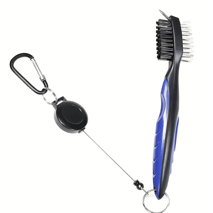 Dual-Sided Portable Golf Groove Cleaning Brush - Essential for Ball Spin & Accuracy - Golf Society