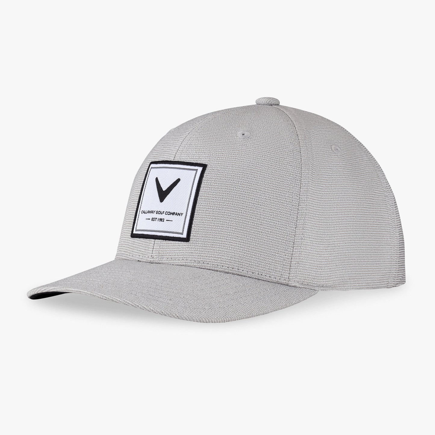 Callaway Rutherford flexfit snapback hat with moisture-wicking fabric and logo patch.
